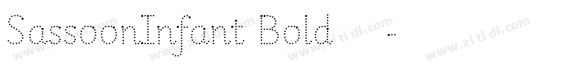 SassoonInfant Bold 粗字体转换